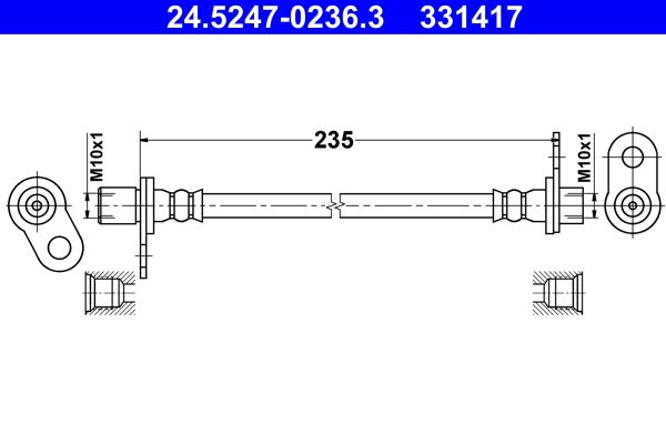 Гальмівний шланг ATE 24.5247-0236.3