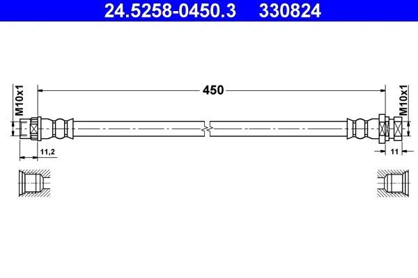 Stabdžių žarnelė ATE 24.5258-0450.3