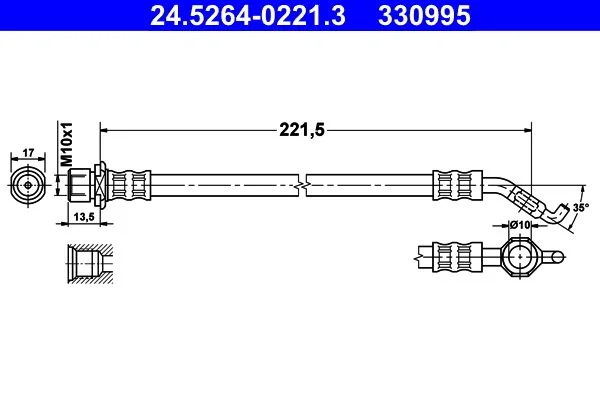 Stabdžių žarnelė ATE 24.5264-0221.3
