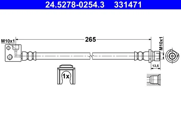 Stabdžių žarnelė ATE 24.5278-0254.3
