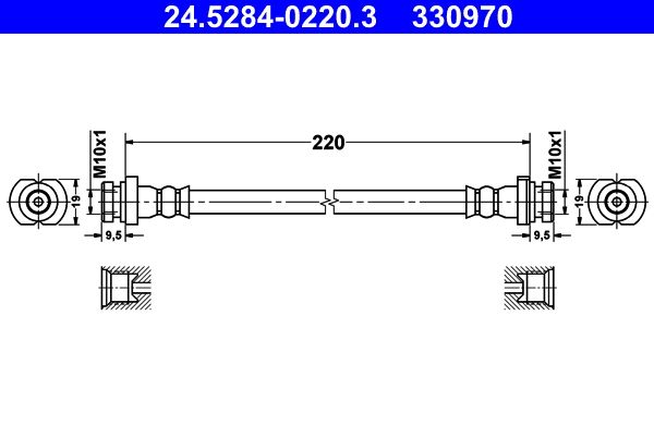 Brake Hose ATE 24.5284-0220.3