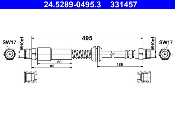 Brake Hose ATE 24.5289-0495.3