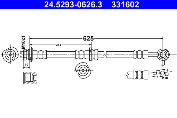 Brake Hose ATE 24.5293-0626.3