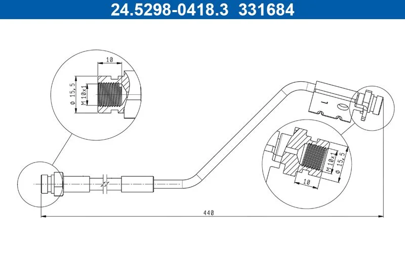 Stabdžių žarnelė ATE 24.5298-0418.3