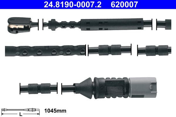 Warning Contact, brake pad wear ATE 24.8190-0007.2