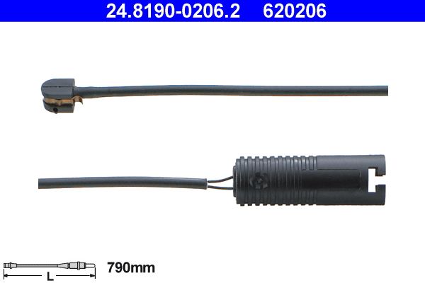 Конт. попер. сигналу, знос гальм. накл. ATE 24.8190-0206.2