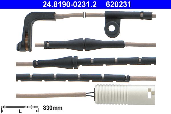 Warning Contact, brake pad wear ATE 24.8190-0231.2