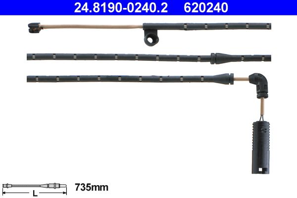 Warning Contact, brake pad wear ATE 24.8190-0240.2