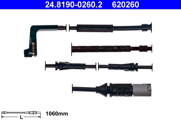 Конт. попер. сигналу, знос гальм. накл. ATE 24.8190-0260.2