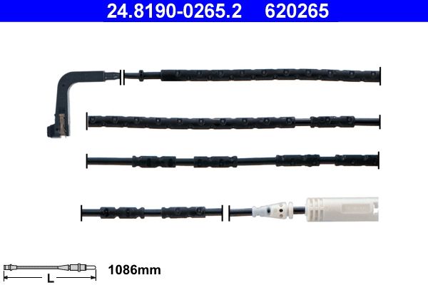 Įspėjimo kontaktas, stabdžių trinkelių susidėvėjimas ATE 24.8190-0265.2