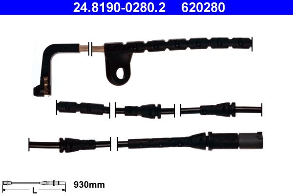 Warning Contact, brake pad wear ATE 24.8190-0280.2