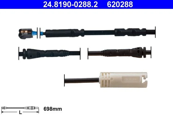 Įspėjimo kontaktas, stabdžių trinkelių susidėvėjimas ATE 24.8190-0288.2