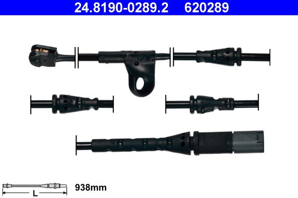 Конт. попер. сигналу, знос гальм. накл. ATE 24.8190-0289.2