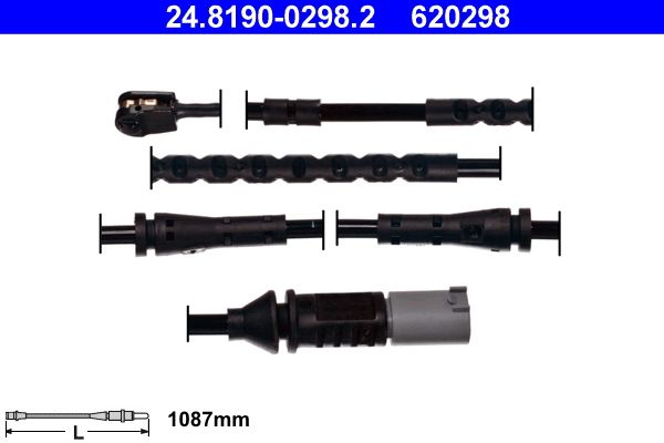 Warning Contact, brake pad wear ATE 24.8190-0298.2