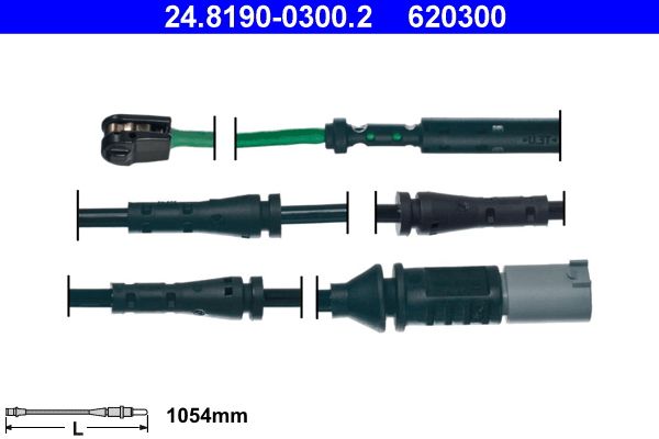 Конт. попер. сигналу, знос гальм. накл. ATE 24.8190-0300.2