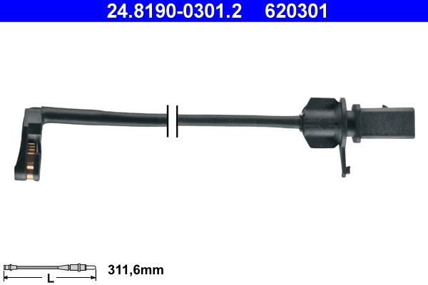 Конт. попер. сигналу, знос гальм. накл. ATE 24.8190-0301.2