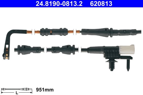 Warning Contact, brake pad wear ATE 24.8190-0813.2