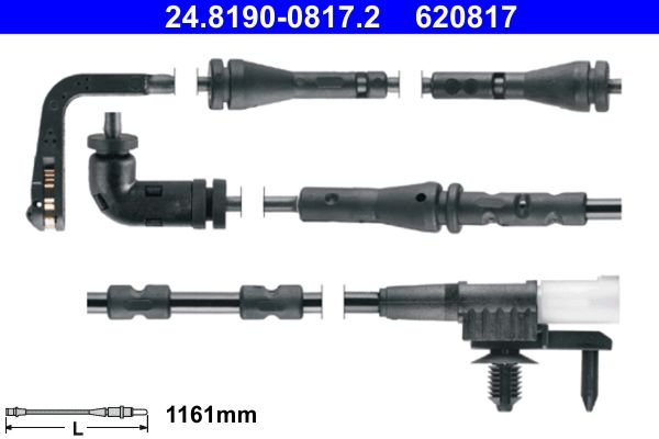 Конт. попер. сигналу, знос гальм. накл. ATE 24.8190-0817.2