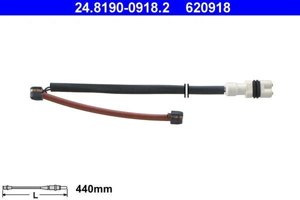 Įspėjimo kontaktas, stabdžių trinkelių susidėvėjimas ATE 24.8190-0918.2