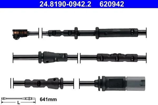 Įspėjimo kontaktas, stabdžių trinkelių susidėvėjimas ATE 24.8190-0942.2