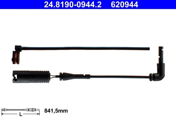 Įspėjimo kontaktas, stabdžių trinkelių susidėvėjimas ATE 24.8190-0944.2