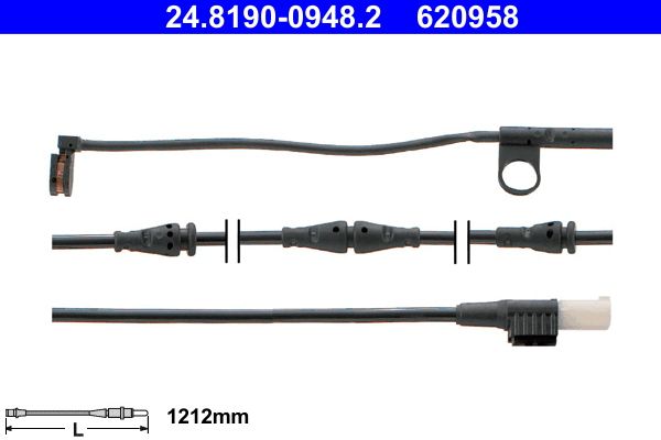 Конт. попер. сигналу, знос гальм. накл. ATE 24.8190-0948.2