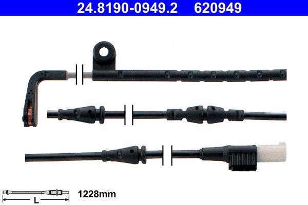 Конт. попер. сигналу, знос гальм. накл. ATE 24.8190-0949.2