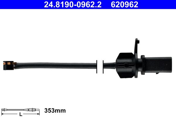 Конт. попер. сигналу, знос гальм. накл. ATE 24.8190-0962.2