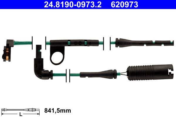 Warning Contact, brake pad wear ATE 24.8190-0973.2