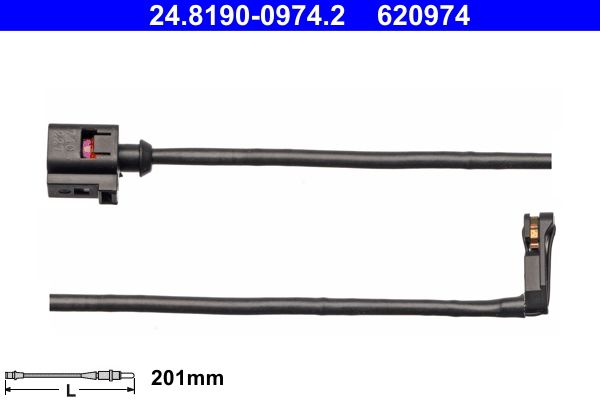 Конт. попер. сигналу, знос гальм. накл. ATE 24.8190-0974.2