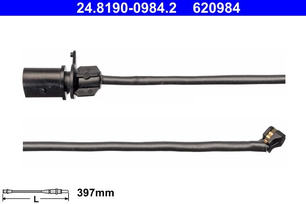 Конт. попер. сигналу, знос гальм. накл. ATE 24.8190-0984.2