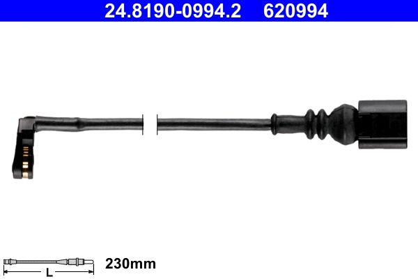 Конт. попер. сигналу, знос гальм. накл. ATE 24.8190-0994.2