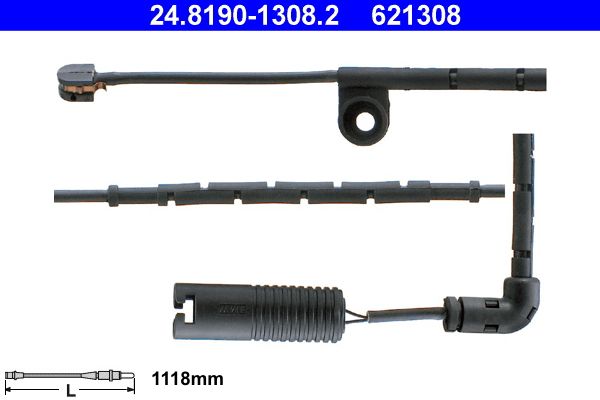 Warning Contact, brake pad wear ATE 24.8190-1308.2