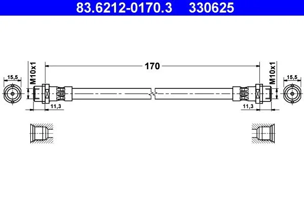 Stabdžių žarnelė ATE 83.6212-0170.3