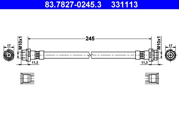 Stabdžių žarnelė ATE 83.7827-0245.3