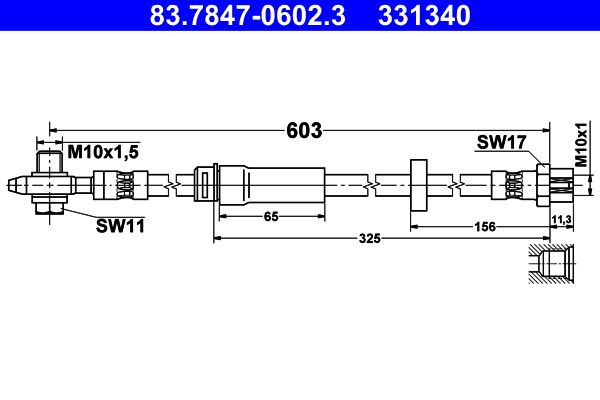 Brake Hose ATE 83.7847-0602.3