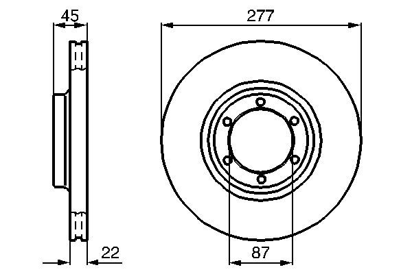 Brake Disc BOSCH 0986478635