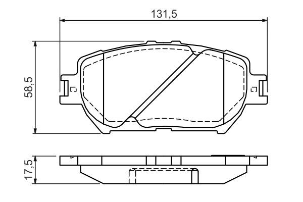 Комплект гальмівних накладок, дискове гальмо BOSCH 0 986 494 363