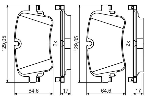 Brake Pad Set, disc brake BOSCH 0986495426