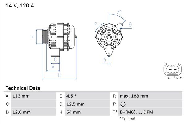 Alternator BOSCH 0 986 080 370