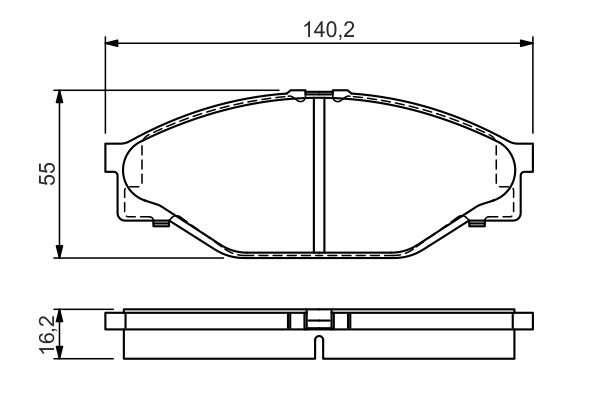 Brake Pad Set, disc brake BOSCH 0986424225