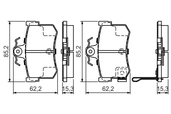 Brake Pad Set, disc brake BOSCH 0 986 424 568