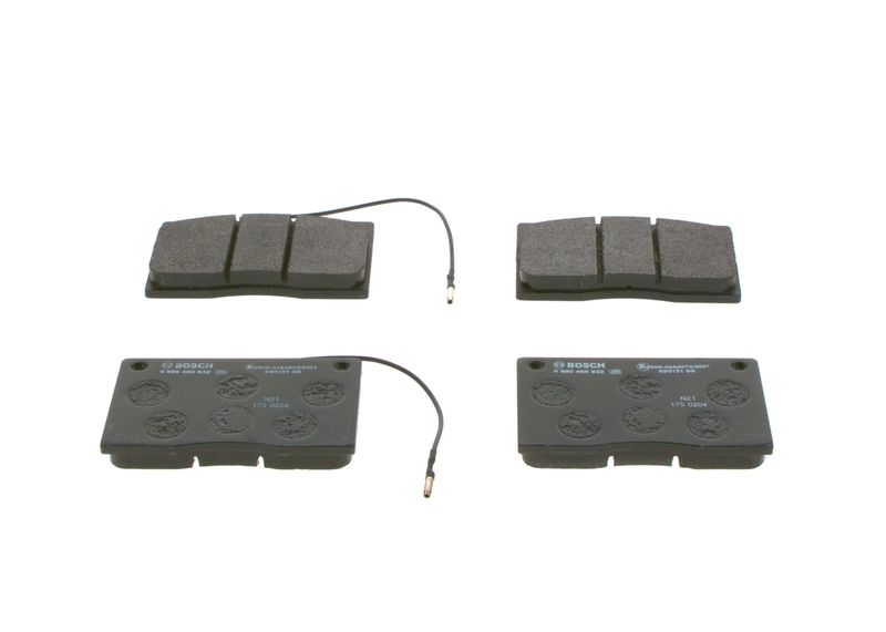 Комплект гальмівних накладок, дискове гальмо BOSCH 0986460932