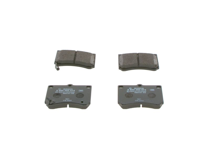 Комплект гальмівних накладок, дискове гальмо BOSCH 0 986 460 974