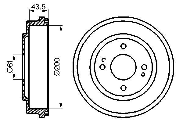 Brake Drum BOSCH 0 986 477 081