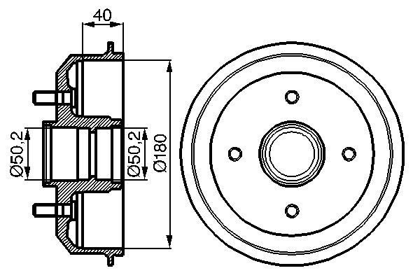 Brake Drum BOSCH 0 986 477 099