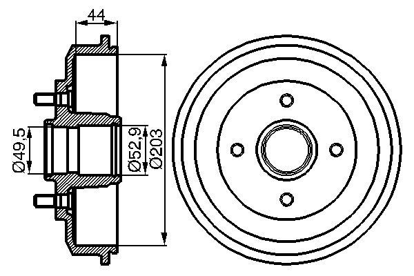 Гальмівний барабан BOSCH 0 986 477 102