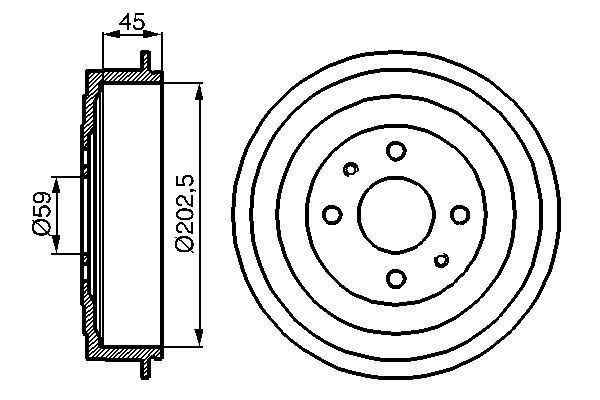 Brake Drum BOSCH 0 986 477 109