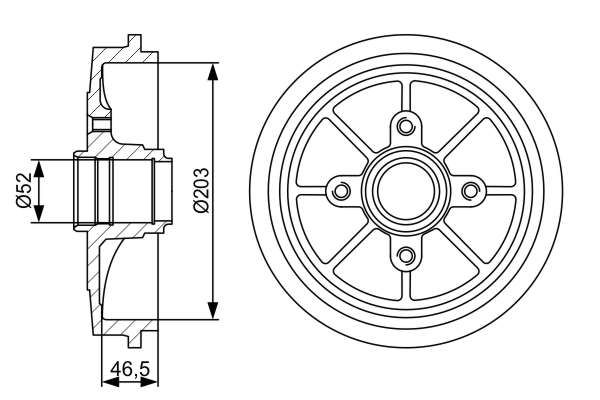 Гальмівний барабан BOSCH 0 986 477 126