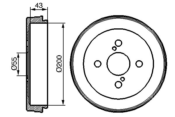 Brake Drum BOSCH 0 986 477 138